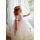 New purple cotton linen fabric princess party dress